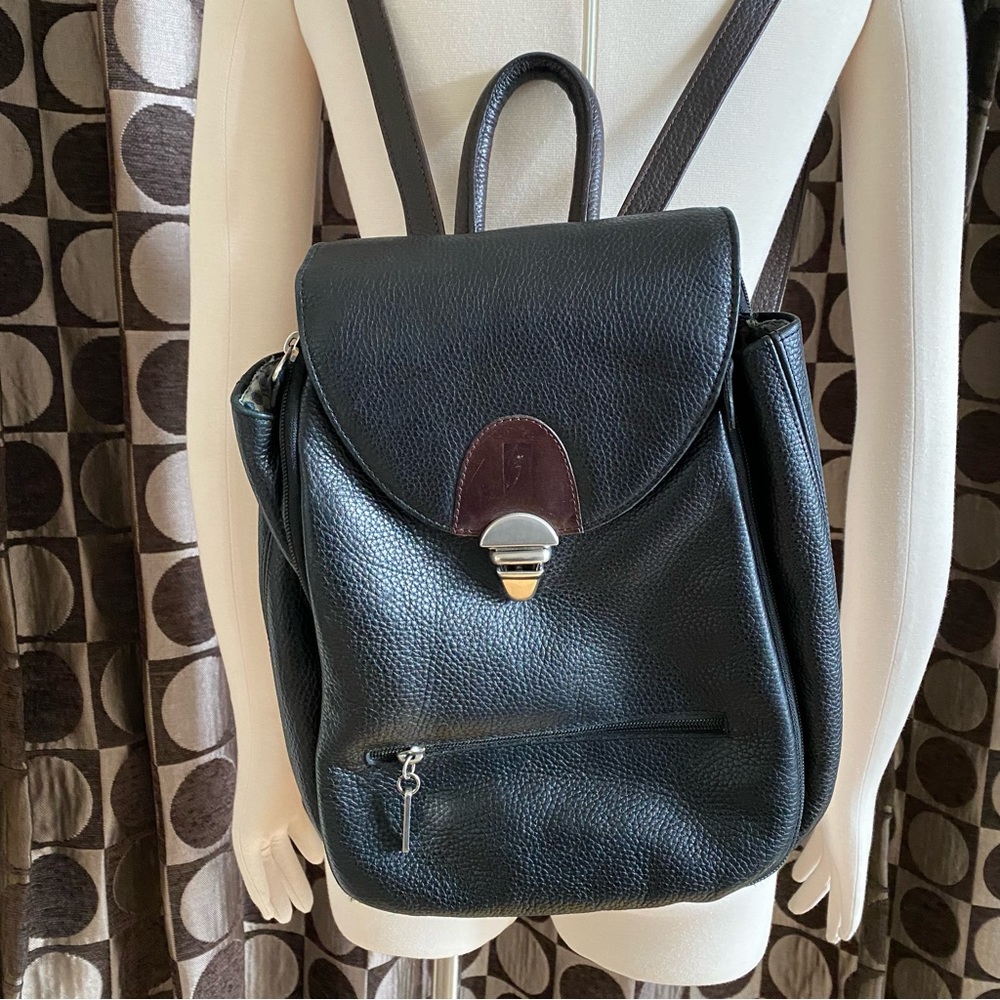 Vintage Joanel Pebbled Leather Backpack